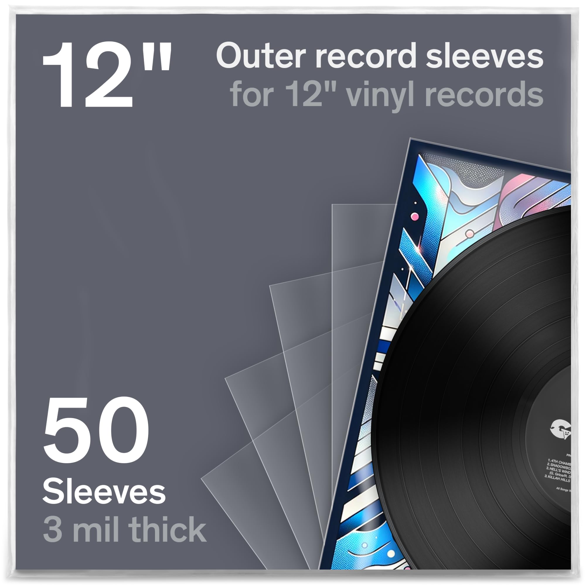Amazon.com: Boundless Audio Vinyl Record Sleeves - 50 x Premium